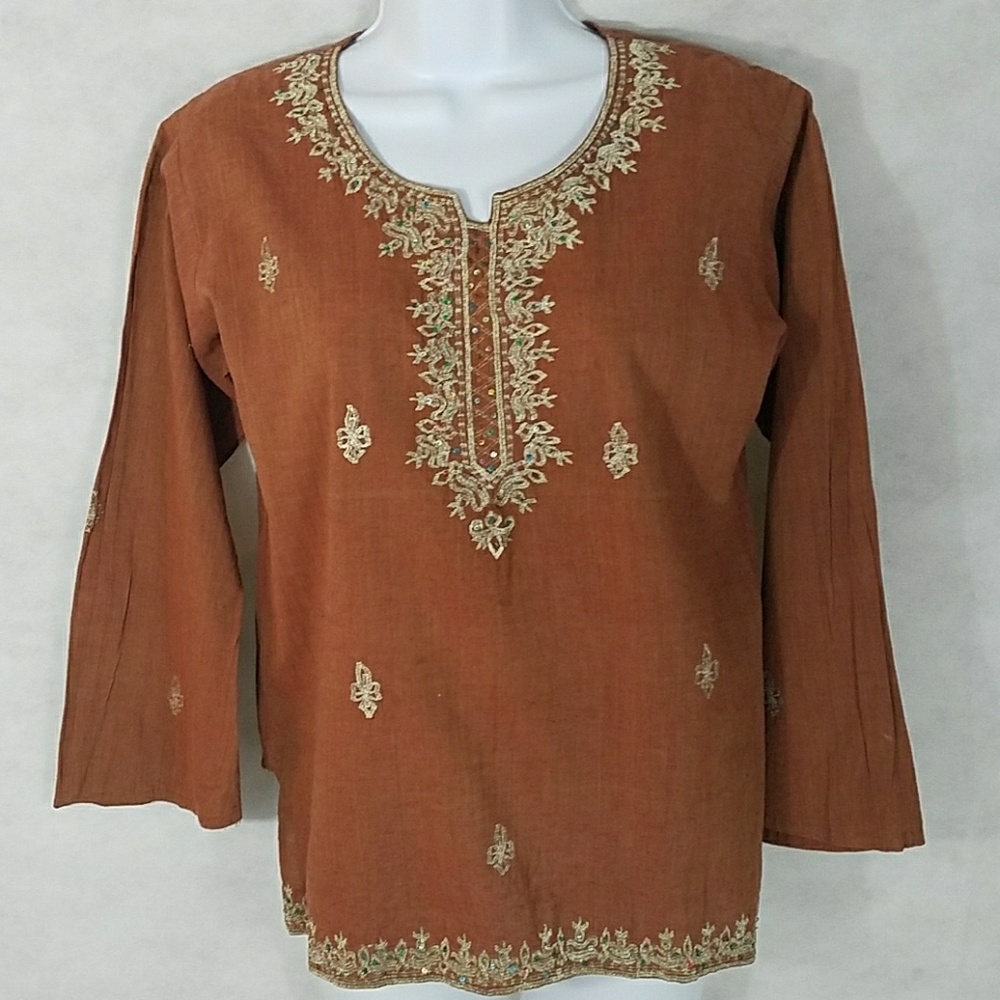 Velocity festival boho style tunic. Blingy detail